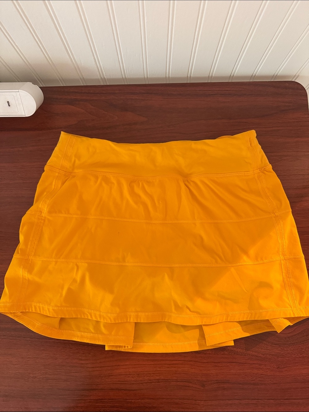 lululemon athletica Yellow/orange pace rival TALL Skort.